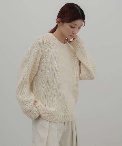 select MOCA(セレクトモカ)の「【ZOZO限定予約受付中】ハンドニットライクトップス(ニット/セーター・レディース・チャコールグレー/ネイビー/アイボリー・FREE)」の3枚目の写真