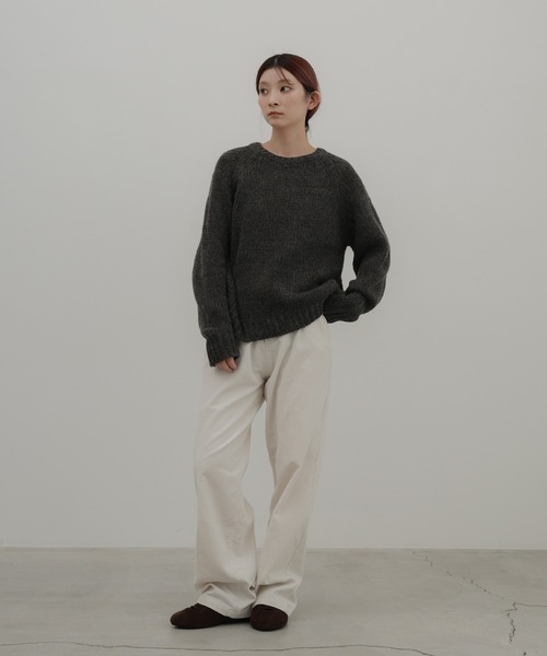 select MOCA(セレクトモカ)の「【ZOZO限定予約受付中】ハンドニットライクトップス(ニット/セーター・レディース・チャコールグレー/ネイビー/アイボリー・FREE)」の4枚目の写真