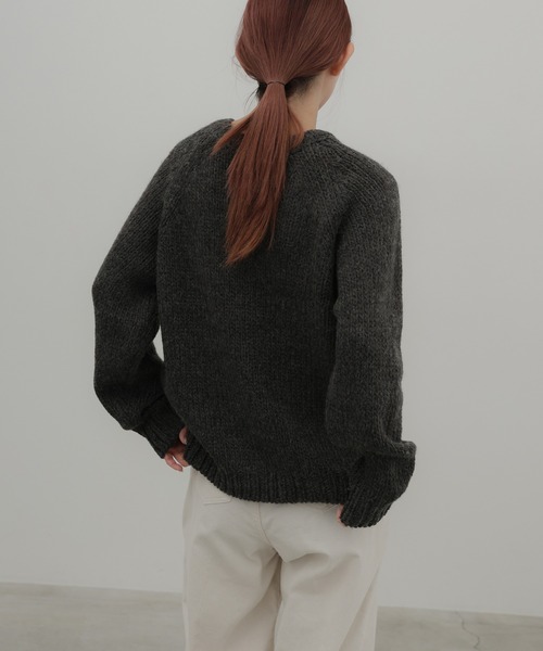 select MOCA(セレクトモカ)の「【ZOZO限定予約受付中】ハンドニットライクトップス(ニット/セーター・レディース・チャコールグレー/ネイビー/アイボリー・FREE)」の9枚目の写真