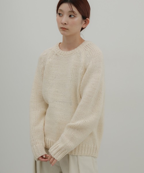 select MOCA(セレクトモカ)の「【ZOZO限定予約受付中】ハンドニットライクトップス(ニット/セーター・レディース・チャコールグレー/ネイビー/アイボリー・FREE)」の12枚目の写真