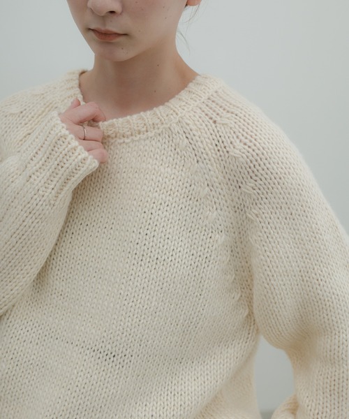 select MOCA(セレクトモカ)の「【ZOZO限定予約受付中】ハンドニットライクトップス(ニット/セーター・レディース・チャコールグレー/ネイビー/アイボリー・FREE)」の13枚目の写真