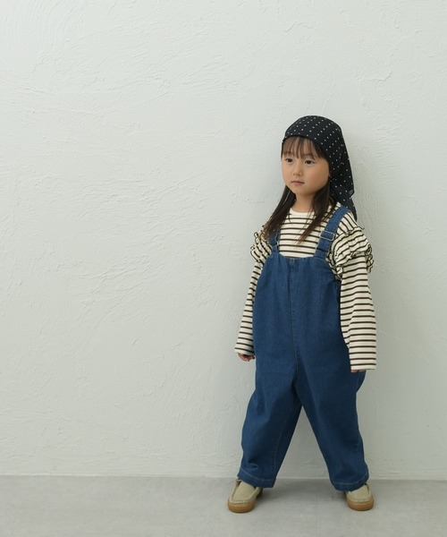 pairmanon(ペアマノン)の「【90-150cm】 ワッフル 袖フリルボーダーロンT(Tシャツ/カットソー・キッズ・ブラウン/ピンク/ミント/アイボリー/グリーン/ブラック・100/130/120/110/90/150/140)」の16枚目の写真