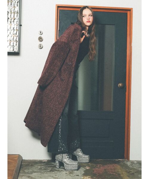 EVRIS(エヴリス)の「【厚底】グリッターレースアップブーツ(ブーツ・レディース・シルバー/ブラック・MEDIUM/LARGE/SMALL)」の6枚目の写真