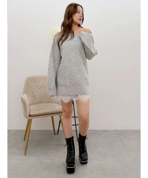 EVRIS(エヴリス)の「【厚底】グリッターレースアップブーツ(ブーツ・レディース・シルバー/ブラック・MEDIUM/LARGE/SMALL)」の20枚目の写真