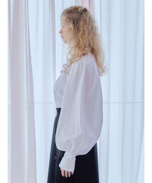 etre loin(エトルワン)の「Many ribbon volume sleeve blouse / メニーリボンボリュームスリーブブラウス(シャツ/ブラウス・レディース・ブルー/ホワイト/ピンク・M)」の9枚目の写真