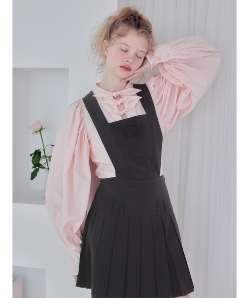 etre loin(エトルワン)の「Many ribbon volume sleeve blouse / メニーリボンボリュームスリーブブラウス(シャツ/ブラウス・レディース・ブルー/ホワイト/ピンク・M)」の21枚目の写真