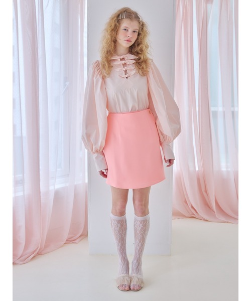 etre loin(エトルワン)の「Many ribbon volume sleeve blouse / メニーリボンボリュームスリーブブラウス(シャツ/ブラウス・レディース・ブルー/ホワイト/ピンク・M)」の18枚目の写真