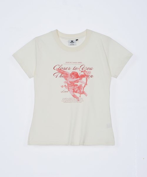 DYSFUNCT（ディスファンクト）の「BOW ANGEL SLIM FIT T-SHIRT(IVORY)（Tシャツ/カットソー・レディース・その他・SMALL/MEDIUM）」の4枚目の写真