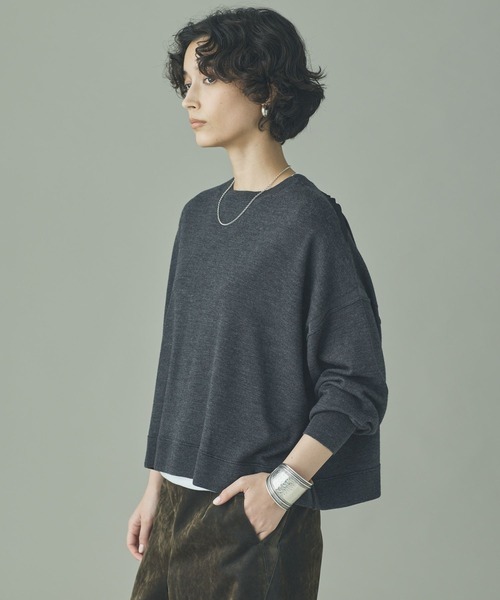 Curensology(カレンソロジー)の「Curensology(カレンソロジー)/ラインリボンニットプルオーバー(ニット/セーター・レディース・グレー/オフホワイト・FREE)」の13枚目の写真