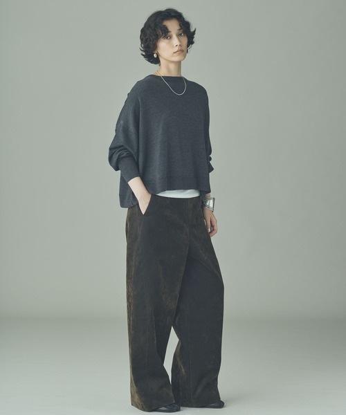 Curensology(カレンソロジー)の「Curensology(カレンソロジー)/ラインリボンニットプルオーバー(ニット/セーター・レディース・グレー/オフホワイト・FREE)」の16枚目の写真