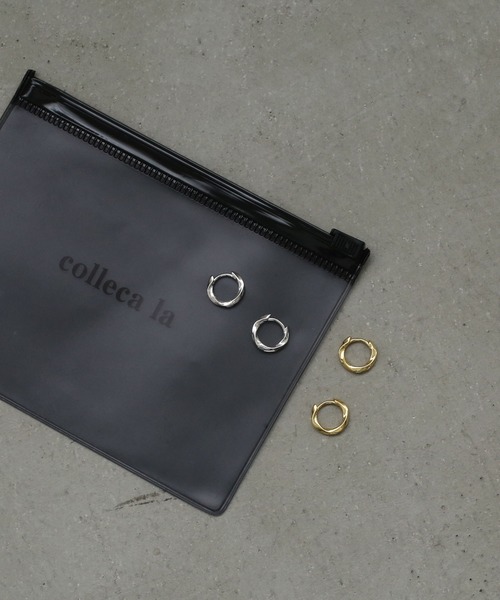 colleca la（コレカラ）の「[silver925]ツイストミニフープピアス〈金属アレルギー対応〉（ピアス（両耳用）・レディース・ゴールド/シルバー・FREE）」の7枚目の写真