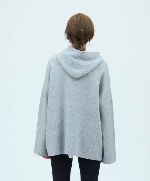GALERIE VIE（ギャルリー ヴィー）の「【WEB先行予約】ダブルフェイスニット リバーシブルショートコート（その他アウター・レディース・ブラウン系その他/グレー系その他・FREE）」の6枚目の写真