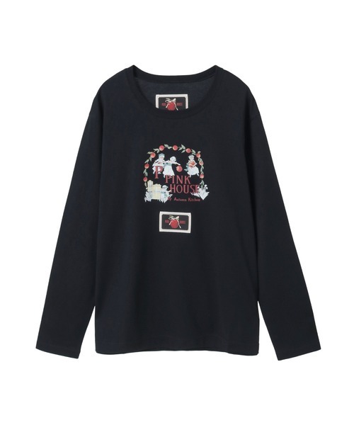 PINK HOUSE(ピンクハウス)の「オータム・キッチンプリントカットソー(Tシャツ/カットソー・レディース・ブラック/キナリ・フリー)」の2枚目の写真