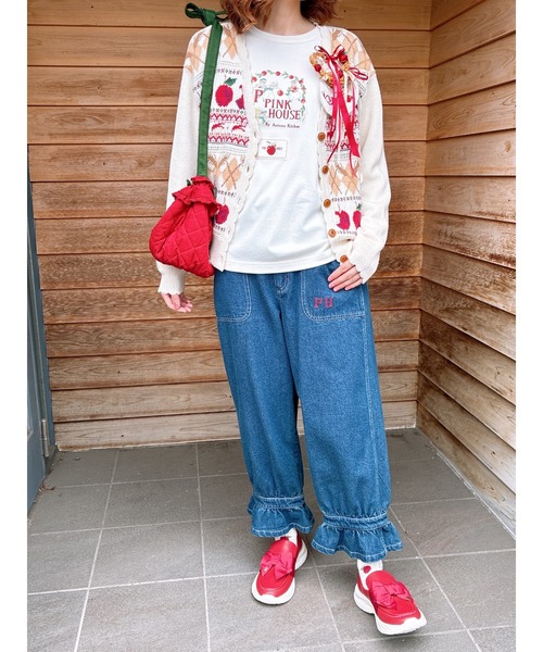 PINK HOUSE(ピンクハウス)の「オータム・キッチンプリントカットソー(Tシャツ/カットソー・レディース・ブラック/キナリ・フリー)」の13枚目の写真