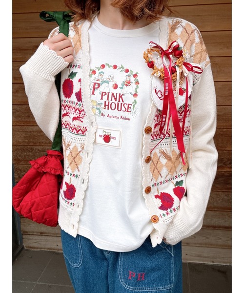 PINK HOUSE(ピンクハウス)の「オータム・キッチンプリントカットソー(Tシャツ/カットソー・レディース・ブラック/キナリ・フリー)」の7枚目の写真