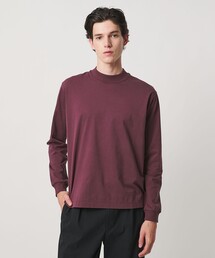 UNITED ARROWS | ALBINI オーガニックコトン モックネック ロングスリーブ Tシャツ 抗菌防臭(Tシャツ/カットソー)