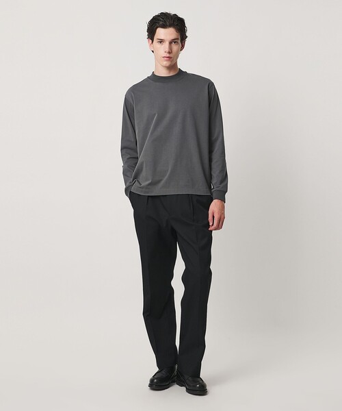 UNITED ARROWS(ユナイテッドアローズ)の「ALBINI オーガニックコットン モックネック ロングスリーブ Tシャツ 抗菌防臭(Tシャツ/カットソー・メンズ・オフホワイト/ダークグレー/ワイン・M/S/XL/L)」の5枚目の写真