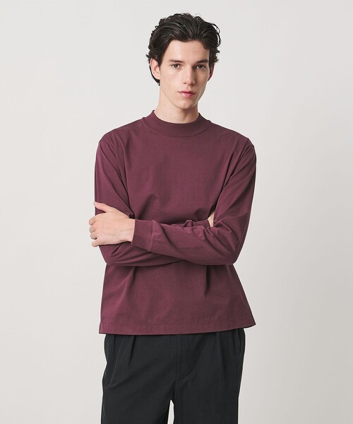 UNITED ARROWS(ユナイテッドアローズ)の「ALBINI オーガニックコットン モックネック ロングスリーブ Tシャツ 抗菌防臭(Tシャツ/カットソー・メンズ・オフホワイト/ダークグレー/ワイン・M/S/XL/L)」の21枚目の写真