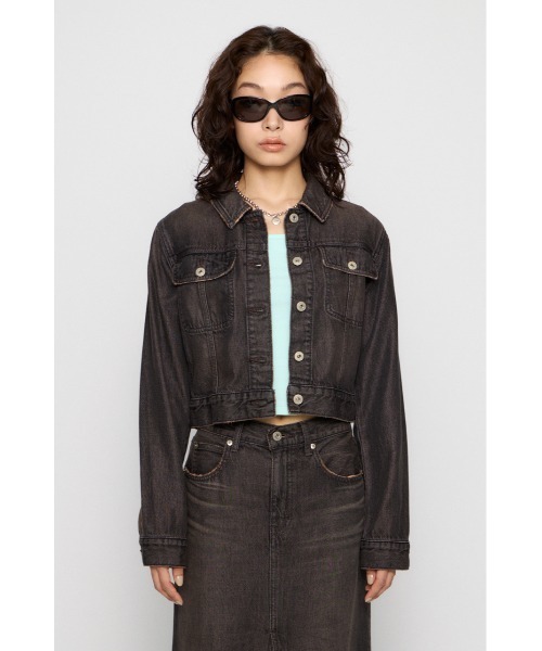 LAGUA GEM(ラグアジェム)の「STANDARD COMPACT DENIM ジャケット(デニムジャケット・レディース・ブラック/ライトブルー・SMALL/MEDIUM)」の2枚目の写真