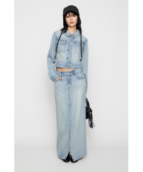 LAGUA GEM(ラグアジェム)の「STANDARD COMPACT DENIM ジャケット(デニムジャケット・レディース・ブラック/ライトブルー・SMALL/MEDIUM)」の5枚目の写真