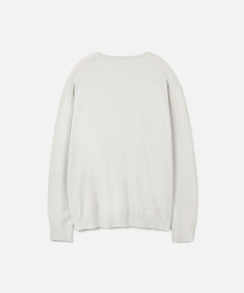 247SERIES(247シリーズ)の「ファインリブ Vネック 12GG ニット アイボリー(ニット/セーター・メンズ・アイボリー・SMALL/MEDIUM/LARGE/X-LARGE/X-SMALL)」の2枚目の写真