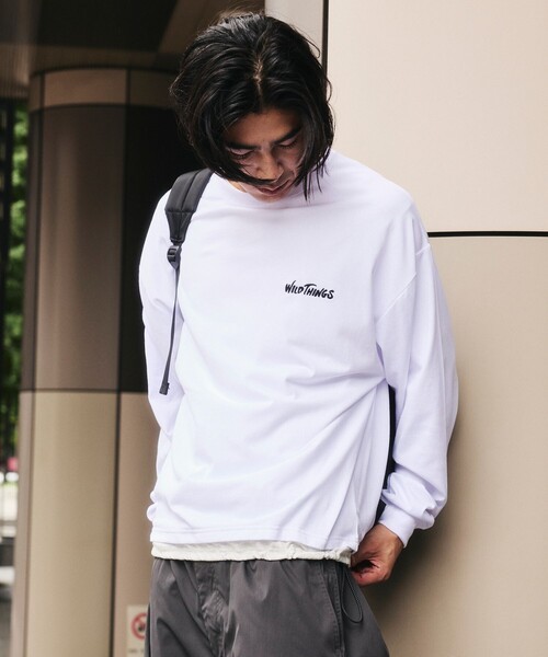 WILD THINGS(ワイルドシングス)の「WILD THINGS/ワイルドシングス 限定展開 フェイク レイヤード L/S Tシャツ(Tシャツ/カットソー・メンズ・ホワイト/グレイッシュベージュ/ブラック・MEDIUM/SMALL/LARGE)」の18枚目の写真