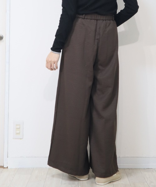 DISKEEN SURE(ディスキーンシュアー)の「スカート級の贅沢フレア!スカーチョ見えワイドパンツ(その他パンツ・レディース・ホワイト/ブラック/ネイビー/ブラウン・FREE)」の9枚目の写真