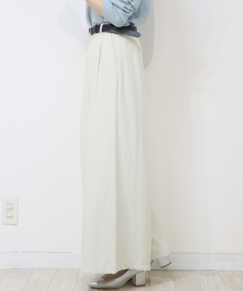 DISKEEN SURE(ディスキーンシュアー)の「スカート級の贅沢フレア!スカーチョ見えワイドパンツ(その他パンツ・レディース・ホワイト/ブラック/ネイビー/ブラウン・FREE)」の15枚目の写真