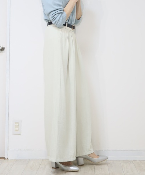 DISKEEN SURE(ディスキーンシュアー)の「スカート級の贅沢フレア!スカーチョ見えワイドパンツ(その他パンツ・レディース・ホワイト/ブラック/ネイビー/ブラウン・FREE)」の16枚目の写真