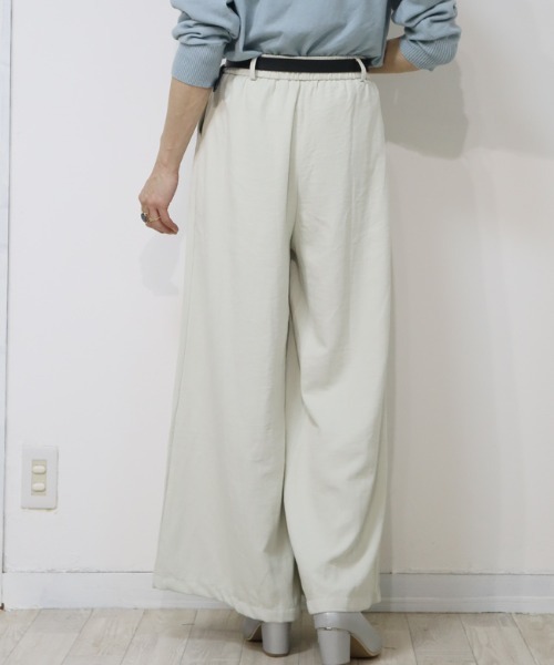 DISKEEN SURE(ディスキーンシュアー)の「スカート級の贅沢フレア!スカーチョ見えワイドパンツ(その他パンツ・レディース・ホワイト/ブラック/ネイビー/ブラウン・FREE)」の17枚目の写真