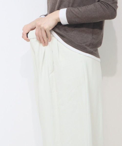DISKEEN SURE(ディスキーンシュアー)の「スカート級の贅沢フレア!スカーチョ見えワイドパンツ(その他パンツ・レディース・ホワイト/ブラック/ネイビー/ブラウン・FREE)」の19枚目の写真