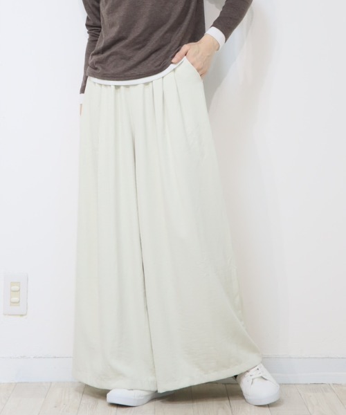 DISKEEN SURE(ディスキーンシュアー)の「スカート級の贅沢フレア!スカーチョ見えワイドパンツ(その他パンツ・レディース・ホワイト/ブラック/ネイビー/ブラウン・FREE)」の21枚目の写真