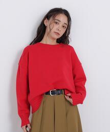 クルーネックニット