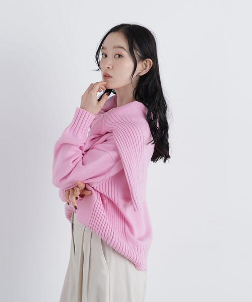 N.(N. Natural Beauty Basic)(エヌエヌナチュラルビューティーベーシック)の「クルーネックニット(ニット/セーター・レディース・ネイビー/レッド/ピンク・FREE)」の7枚目の写真