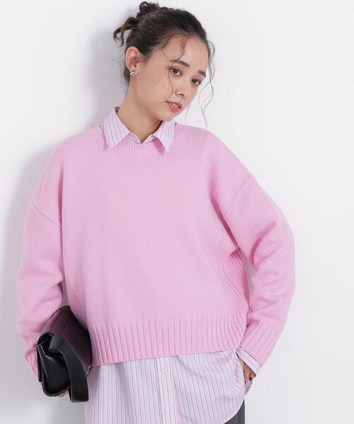 N.(N. Natural Beauty Basic)(エヌエヌナチュラルビューティーベーシック)の「クルーネックニット(ニット/セーター・レディース・ネイビー/レッド/ピンク・FREE)」の14枚目の写真