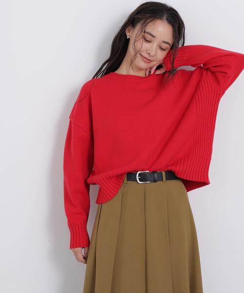N.(N. Natural Beauty Basic)(エヌエヌナチュラルビューティーベーシック)の「クルーネックニット(ニット/セーター・レディース・ネイビー/レッド/ピンク・FREE)」の19枚目の写真