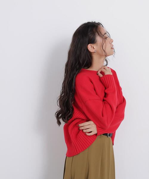 N.(N. Natural Beauty Basic)(エヌエヌナチュラルビューティーベーシック)の「クルーネックニット(ニット/セーター・レディース・ネイビー/レッド/ピンク・FREE)」の21枚目の写真