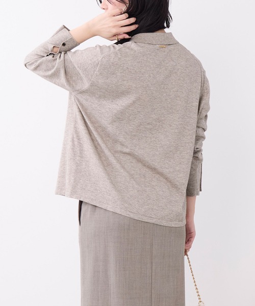 MICA&DEAL(マイカ&ディール)の「コットンヤクニットシャツカーディガン(ニット/セーター・レディース・ベージュ/ダークネイビー/グレー・FREE)」の16枚目の写真