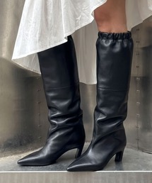 アッシュ【VICTORIA】ルーズロングブーツ シャーリング ギャザー 2WAY 5.5cmヒール
