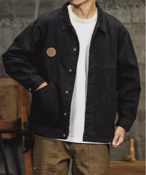 DOUBLE STEAL(ダブルスティール)の「DSワークデザインカバーオールジャケット(その他アウター・メンズ・ブラック/ブラウン・X-LARGE/LARGE/MEDIUM)」の3枚目の写真