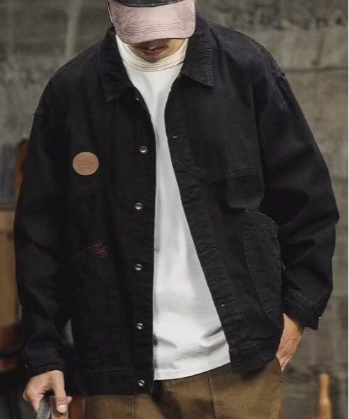 DOUBLE STEAL(ダブルスティール)の「DSワークデザインカバーオールジャケット(その他アウター・メンズ・ブラック/ブラウン・X-LARGE/LARGE/MEDIUM)」の4枚目の写真