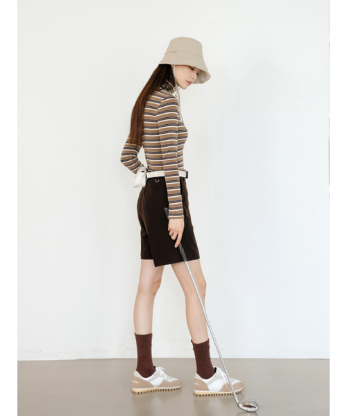 NITINA(ニティナ)の「ストライプ ベーシック Tシャツ BG/ST(Tシャツ/カットソー・レディース・ベージュ・SMALL/MEDIUM)」の6枚目の写真
