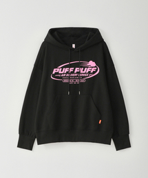 PUFF AIR クロップドフーディー ブラック