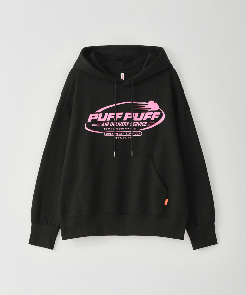 PUFF PUFF DEPT(パフパフ・デプト)の「PUFF AIR クロップドフーディー ブラック(パーカー・レディース・その他・LARGE/MEDIUM)」の1枚目の写真