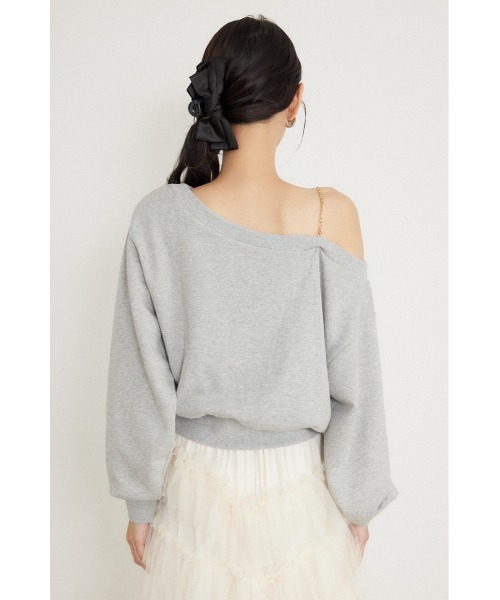 rienda(リエンダ)の「ワンショルダーボリュームスウェットトップス 秋服 冬服(スウェット・レディース・グレー/ライトピンク/ブラウン・FREE)」の12枚目の写真