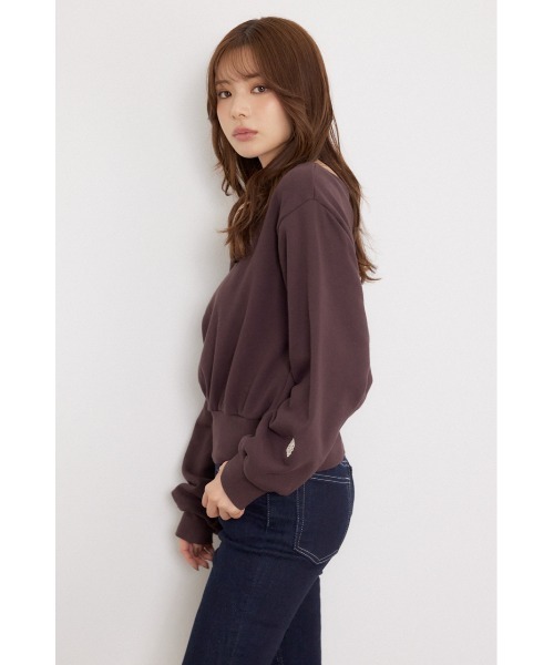 rienda(リエンダ)の「ワンショルダーボリュームスウェットトップス 秋服 冬服(スウェット・レディース・グレー/ライトピンク/ブラウン・FREE)」の21枚目の写真