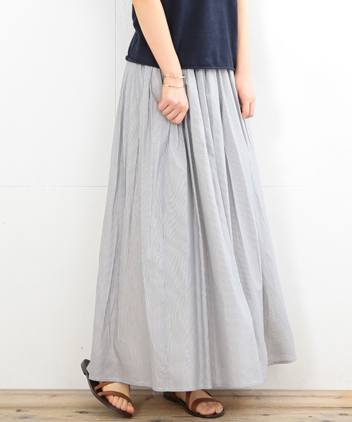 B:MING by BEAMS(ビーミングバイビームス)の「【InRed6月号掲載】【VERY5月号掲載】ビーミング by ビームス / ギャザーマキシスカート 16SS(スカート・レディース・ホワイト/オリーブ/ネイビー/その他・ONE SIZE)」の4枚目の写真