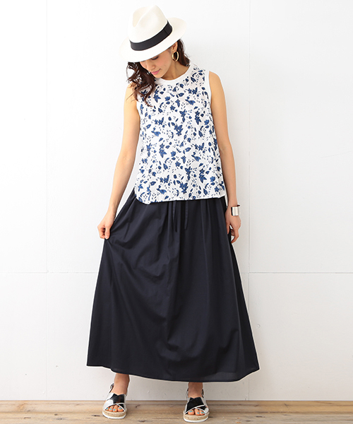 B:MING by BEAMS(ビーミングバイビームス)の「【InRed6月号掲載】【VERY5月号掲載】ビーミング by ビームス / ギャザーマキシスカート 16SS(スカート・レディース・ホワイト/オリーブ/ネイビー/その他・ONE SIZE)」の9枚目の写真