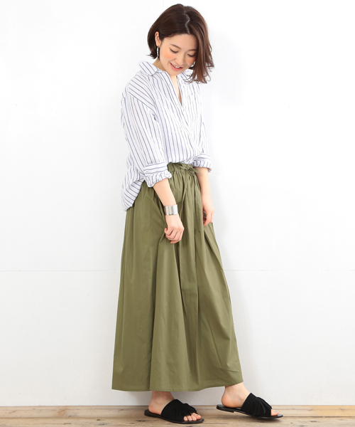 B:MING by BEAMS(ビーミングバイビームス)の「【InRed6月号掲載】【VERY5月号掲載】ビーミング by ビームス / ギャザーマキシスカート 16SS(スカート・レディース・ホワイト/オリーブ/ネイビー/その他・ONE SIZE)」の15枚目の写真