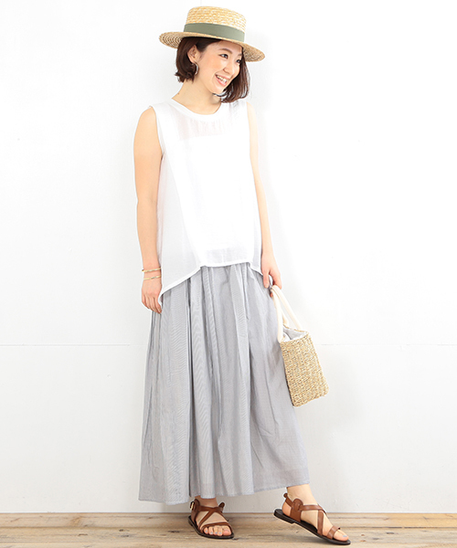 B:MING by BEAMS(ビーミングバイビームス)の「【InRed6月号掲載】【VERY5月号掲載】ビーミング by ビームス / ギャザーマキシスカート 16SS(スカート・レディース・ホワイト/オリーブ/ネイビー/その他・ONE SIZE)」の11枚目の写真